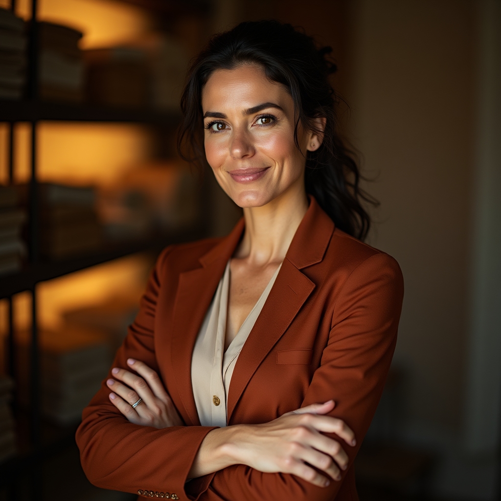 Ritratto della consulente che coordina i percorsi di consulenza per mercerie e negozi di tessuti